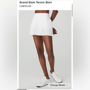 Alo pleated tennis skirt